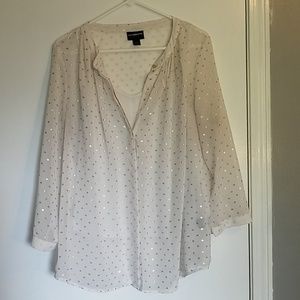 Sheer Polka Dot Dress Top